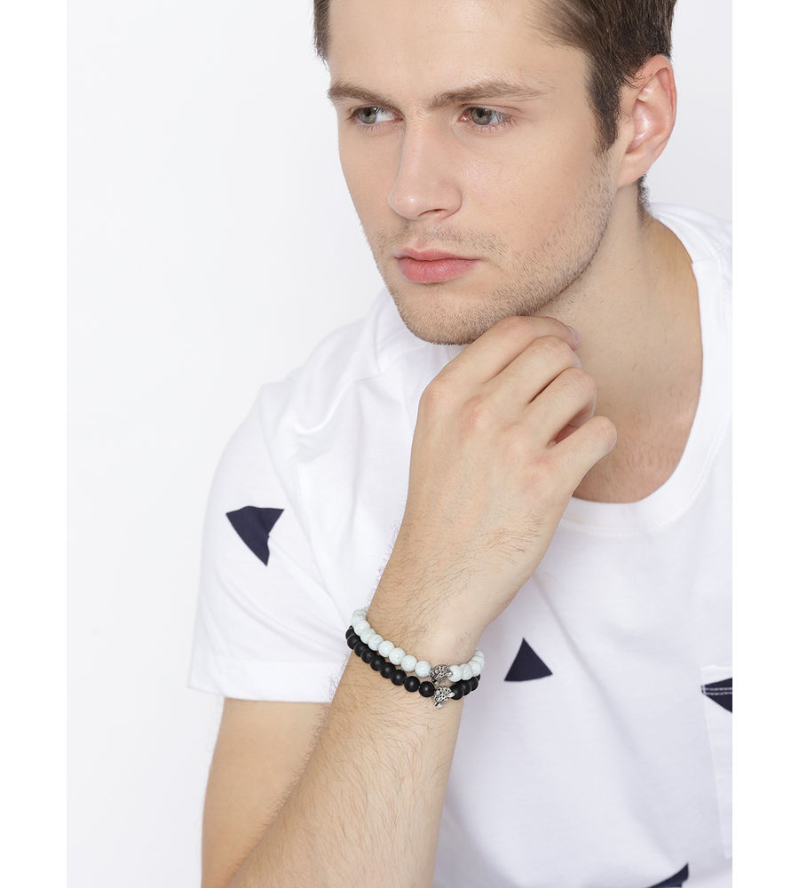 YouBella Set of 2 Beaded Elasticated Bracelets